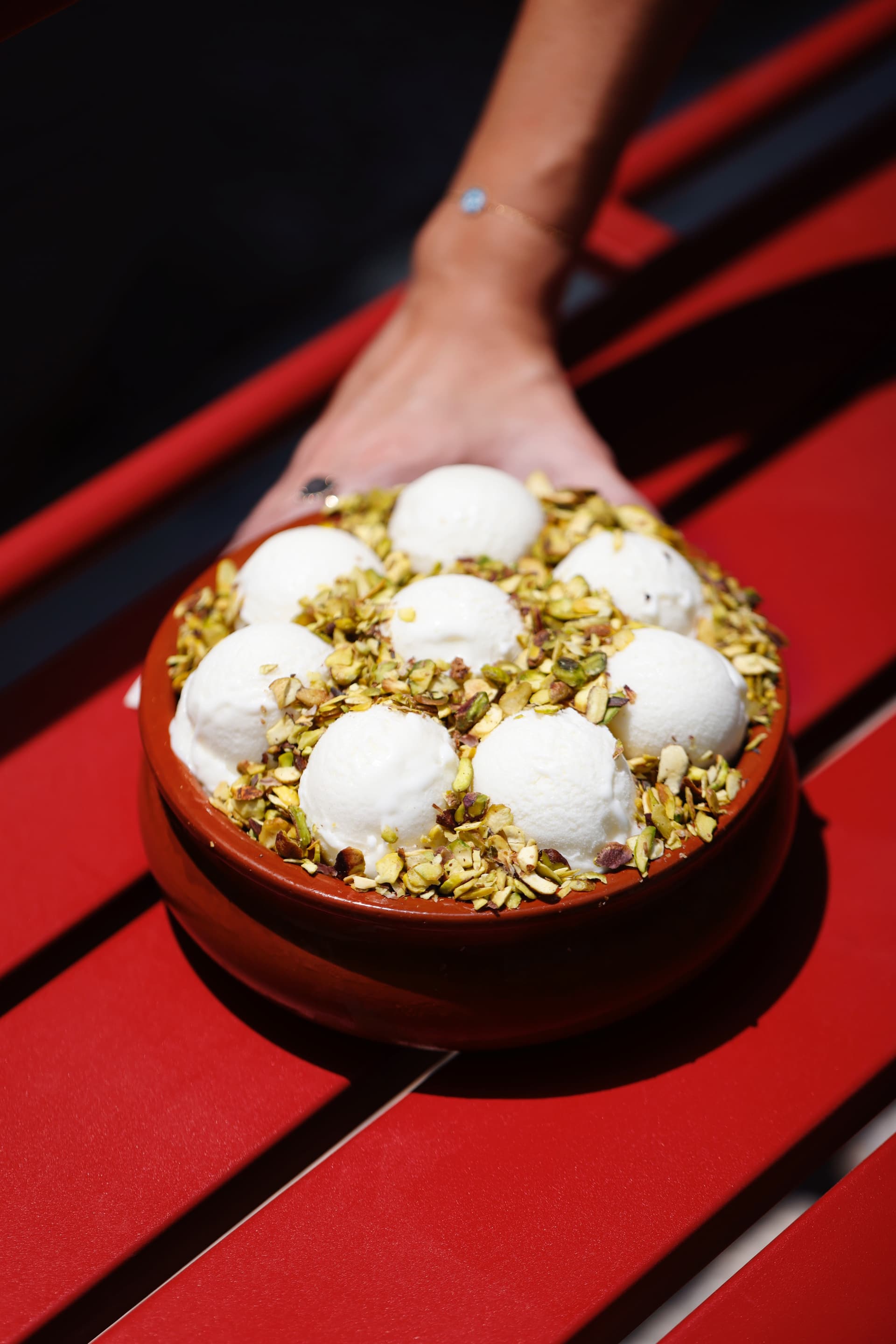 Bachir Fekhara Ashta ice cream in traditional clay pot